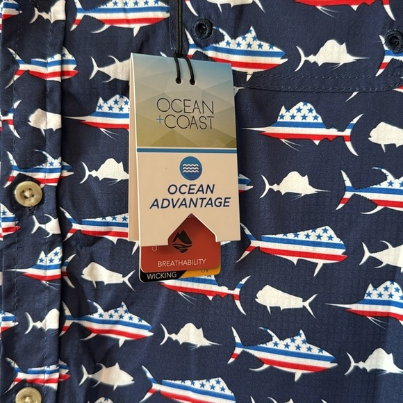 Ocean Coast. Size XL. Kid’s fishing shirt. NWT - Picture 4 of 7